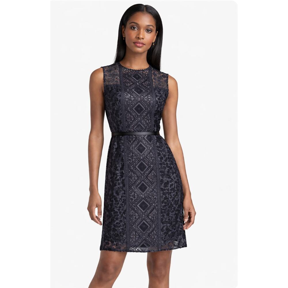 Lucky Brand Navy Burnout Crushed Velvet Navy Dress Sleeveless Small